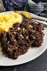 Tasty Silesian black pudding.