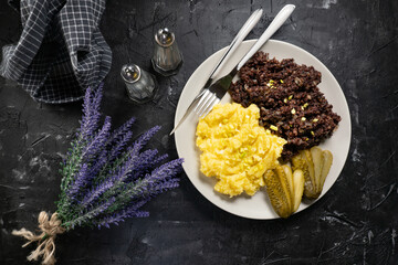 Tasty Silesian black pudding.