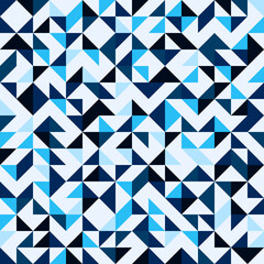 Aqua Triangles Pattern. Vector Aqua Seamless Triangles Pattern. Vector Triangles Aqua Color Pattern.