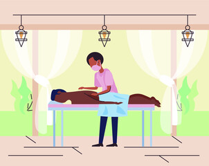 Alternative healthcare illustration people lifestyle