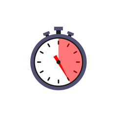 Stopwatch icon. Timer. Vector illustration. Isolated.