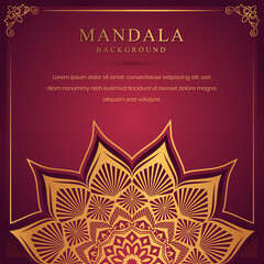 Luxury mandala background with golden arabesque pattern Arabic Islamic east style. decorative mandala for print, poster, cover, brochure, flyer, banner, wedding card.