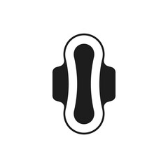 Sanitary pad icon. Vector. Flat design.