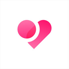 Creative Heart Logo Design Vector - Modern Love  Template - Awesome Heart Gradient Business Logo Design
