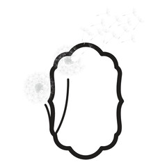 dandelion flowers frame, vector