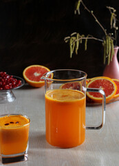 orange juice in glass