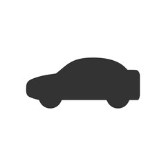 Car icon. Black automobile silhouette. Car symbol. Vector isolated