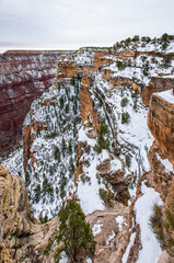 Snow at the Grand Canyon National Park, Arizona