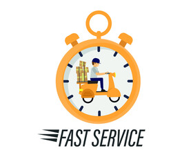 delivery service concept, online order tracking, delivery home and office. Express delivery icon for apps and website isolated on white background.