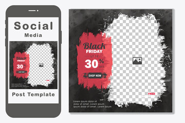 Black Friday Social Media Square Banner Template