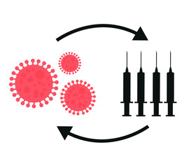 Vaccine for novel coronavirus concept design stock illustration. community vaccination concept.

