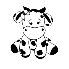 cow cartoon isolated on white