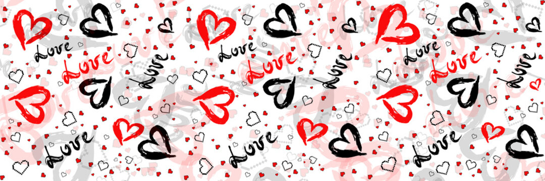 Pattern Love And Heart, Backgrounds Love, Wallpaper Font  And Heart