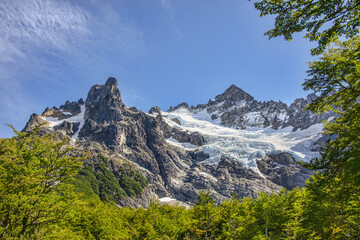 Stunning mountain scenery in the beautiful Cerro Castillo Reserve, Aysen, Patagonia, Chile