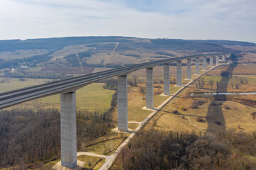 Hungary - Aerial view of Koroshegy Viaduct in Balaton
