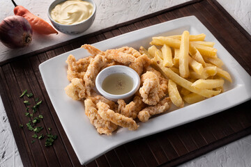 camarones con papas