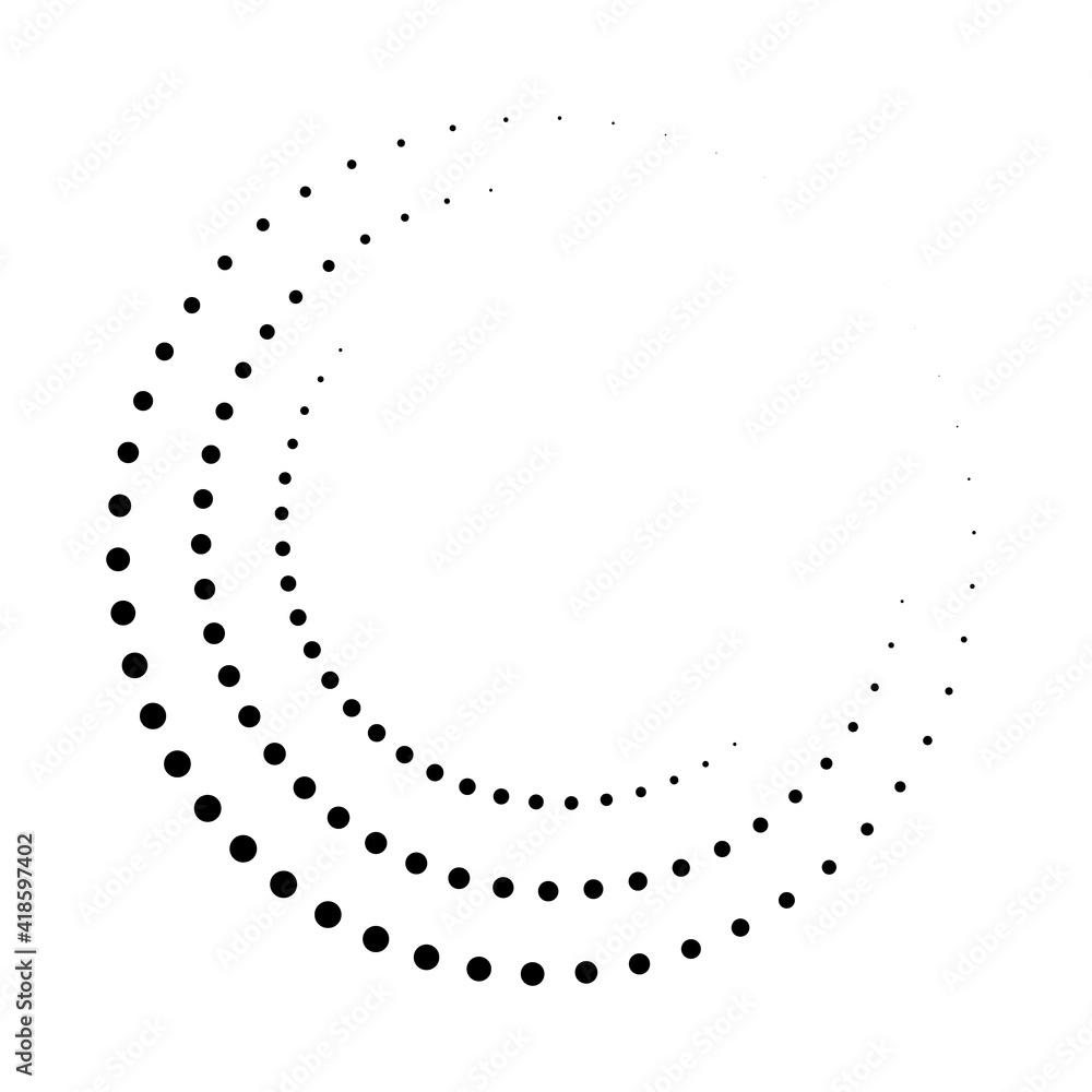 Poster dot circle pattern vector halftone. circular burst dot halftone round design