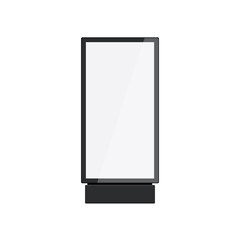 Totem light box bilboard advertising poster mockup. Digital lightbox icon black display banner