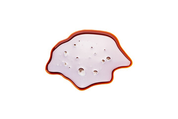 soy sauce drip isolated on a white background. soya sauce swirl cut out. above view. studio shot