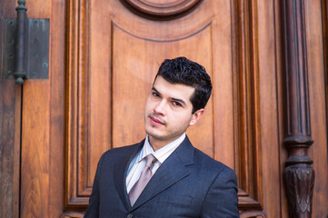 Portrait of Young Businessman in New York City.
