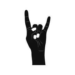 Metal hand vector graphics