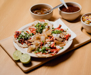 Authentic mexican food served in a restaurant