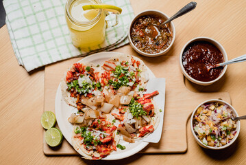Authentic mexican food served in a restaurant
