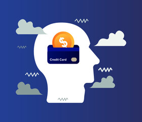money dream icon, credit card, payment, money concept. vector illustration.
