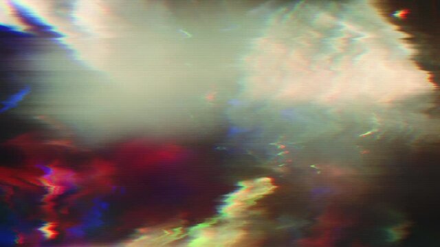Smooth polychrome background. Damaged TV effect.