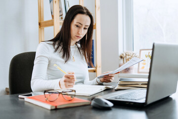 Small business, Self-employment, micro-entrepreneurs, accountant, ownership concept. Young...