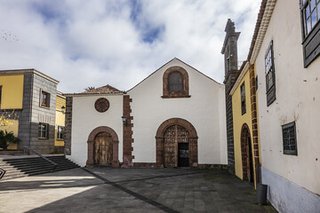 Fototapeta na wymiar Roman Catholic Church of the Saint Dominic of Guzman (Iglesia de Santo Domingo de Guzman, 1527) in San Cristobal de La Laguna, Tenerife, Canary Islands, Spain.