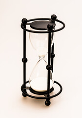 classic hourglass on a white background