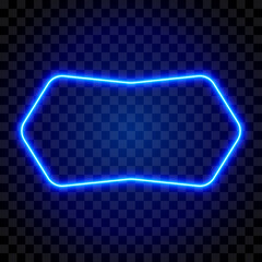Neon frame, banner isolated vector illustration.