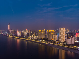 Fototapeta na wymiar Wuhan city skyline scenery in Wuahn, Hubei, China