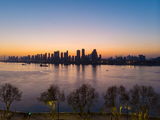 Fototapeta premium Wuhan city skyline scenery in Wuahn, Hubei, China
