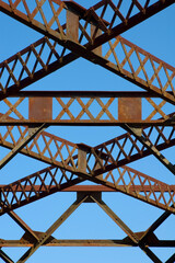 Rusted Steel Bridge Structure