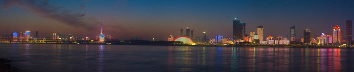 Wuhan city skyline scenery in Wuahn, Hubei, China