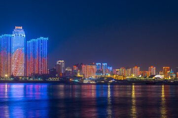 Fototapeta premium Wuhan city skyline scenery in Wuahn, Hubei, China
