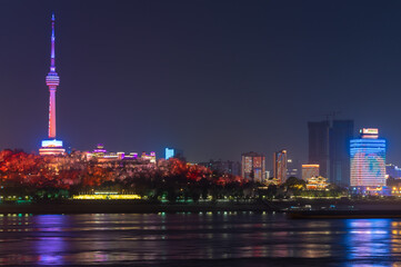 Wuhan city skyline scenery in Wuahn, Hubei, China