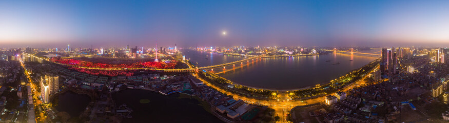 Wuhan city skyline scenery in Wuahn, Hubei, China