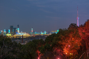 Wuhan city skyline scenery in Wuahn, Hubei, China