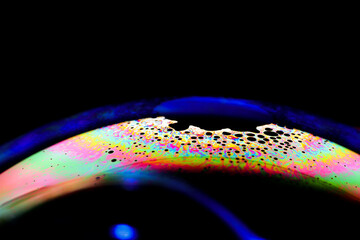 Macro shot of soap bubbles