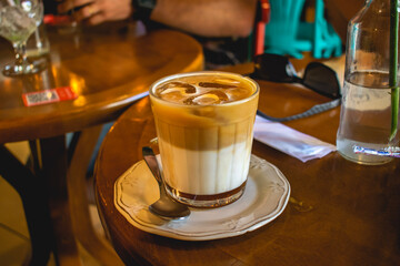 coffee latte in cafe