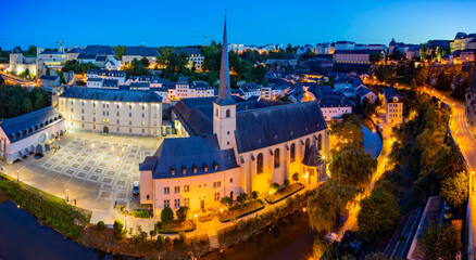 Obraz premium The superb view of the Grund, Luxembourg