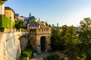 The superb view of the Grund, Luxembourg