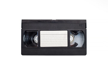 Old tape VHS cassette. Retro nostalgia. Vintage gone down in history.