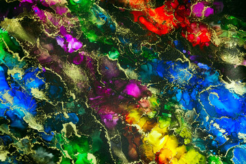 Psychedelic Alcohol Ink Abstract