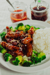 chinese food asian palte