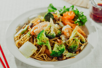 chinese food asian palte