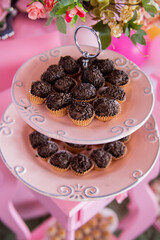 Tasty granulated chocalate candies for special events and birthday parties. Famous brazilian sweet called 